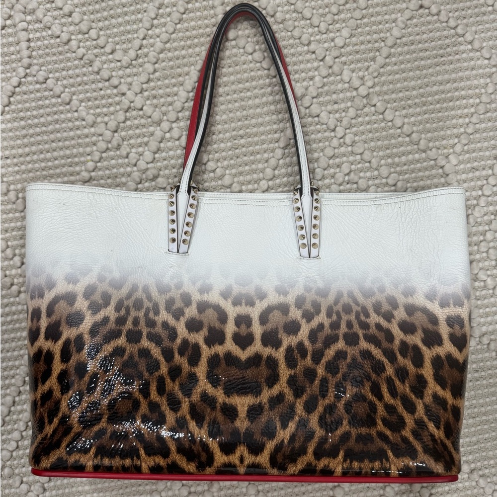 Leopard Print White Tote Bag